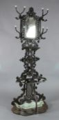 A Victorian French cast iron hallstand, by E. Boucher and Cie, Fumay, Arden (No.3), width 2ft 2in.