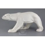 A Sevres MNF model of a polar bear, 18in.