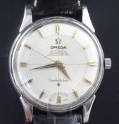 A gentleman's early 1960's stainless steel Omega Constellation automatic chronometer "pie-pan"