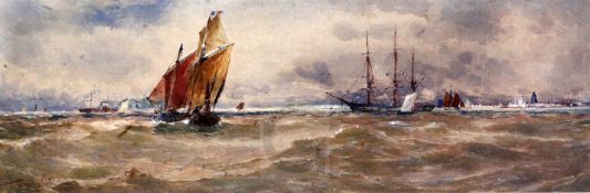 Thomas Bush Hardy (1842-1897)watercolourShipping off Boulognesigned and dated 18916 x 18.5in.