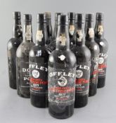 Nine bottles of Offley Boa Vista Vintage Port, 1977, bottled 1979 and one bottle of Dows 1972