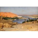 Carl Wuttke (1849-1927)oil on board"Aswan"signed, dated and inscribed 1905,5 x 7.5in.