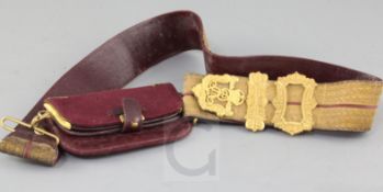 An Edward VII officers belt and pouch