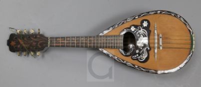 An exhibition quality Art Nouveau design Italian mandolin, by Romito and Carbone 1905, made for