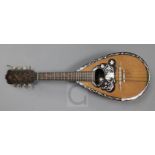 An exhibition quality Art Nouveau design Italian mandolin, by Romito and Carbone 1905, made for