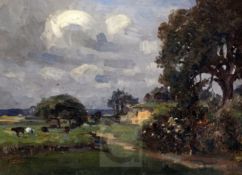 § Campbell Archibald Mellon (1878-1955)oil on wooden panelSandford, Gainsborough Lane,