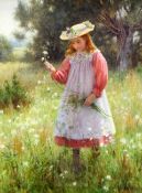 William Affleck (1869-1909)watercolourGirl picking wild flowerssigned and dated '9816 x 12.5in.,