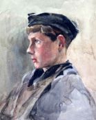 Attributed to Henry Scott Tuke (1858-1929)watercolourPortrait of a youth11.75 x 9.75in.