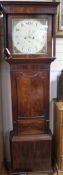 A Georgian mahogany eight-day longcase clock, Winstanley, Preston, with painted dial and seconds and