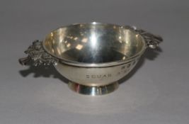 A late Victorian Scottish silver quaich, with thistle handles, John Maitland Talbot, Edinburgh,