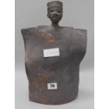 An earthenware bust, by Ruben Ughine