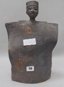An earthenware bust, by Ruben Ughine