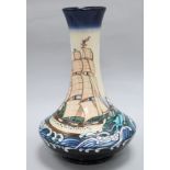 Paul Hilditch for Moorcroft. A ship vase