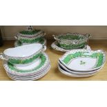 A Spode Cabbage Rose pattern part dinner set