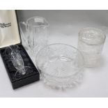 A collection of Waterford crystal glassware