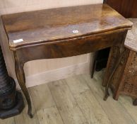 A card table, W.84cm