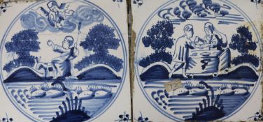 Fifteen Delft tiles