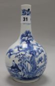 A Chinese blue and white vase