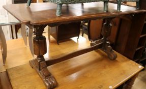 An oak refectory table W.152cm