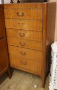 A 1940's mahogany tall chest W.61cm