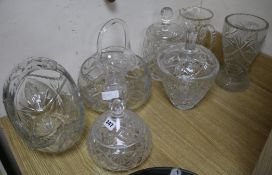 A quantity of cut glassware