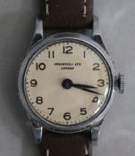 A gentlemen's boy's size stainless steel Ingersoll manual wind wrist watch.