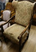 A 19th century German throne chair