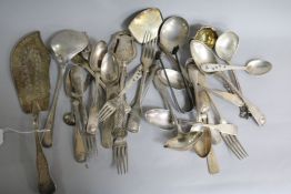 A quantity of assorted Scandinavian flatware, including spoons by Evald Nielsen and three plated