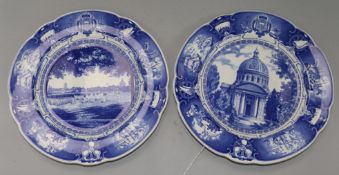 A pair of Wedgwood Etruria 'U.S. Naval Academy' plates