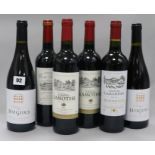 Six assorted bottles of Bordeaux Claret