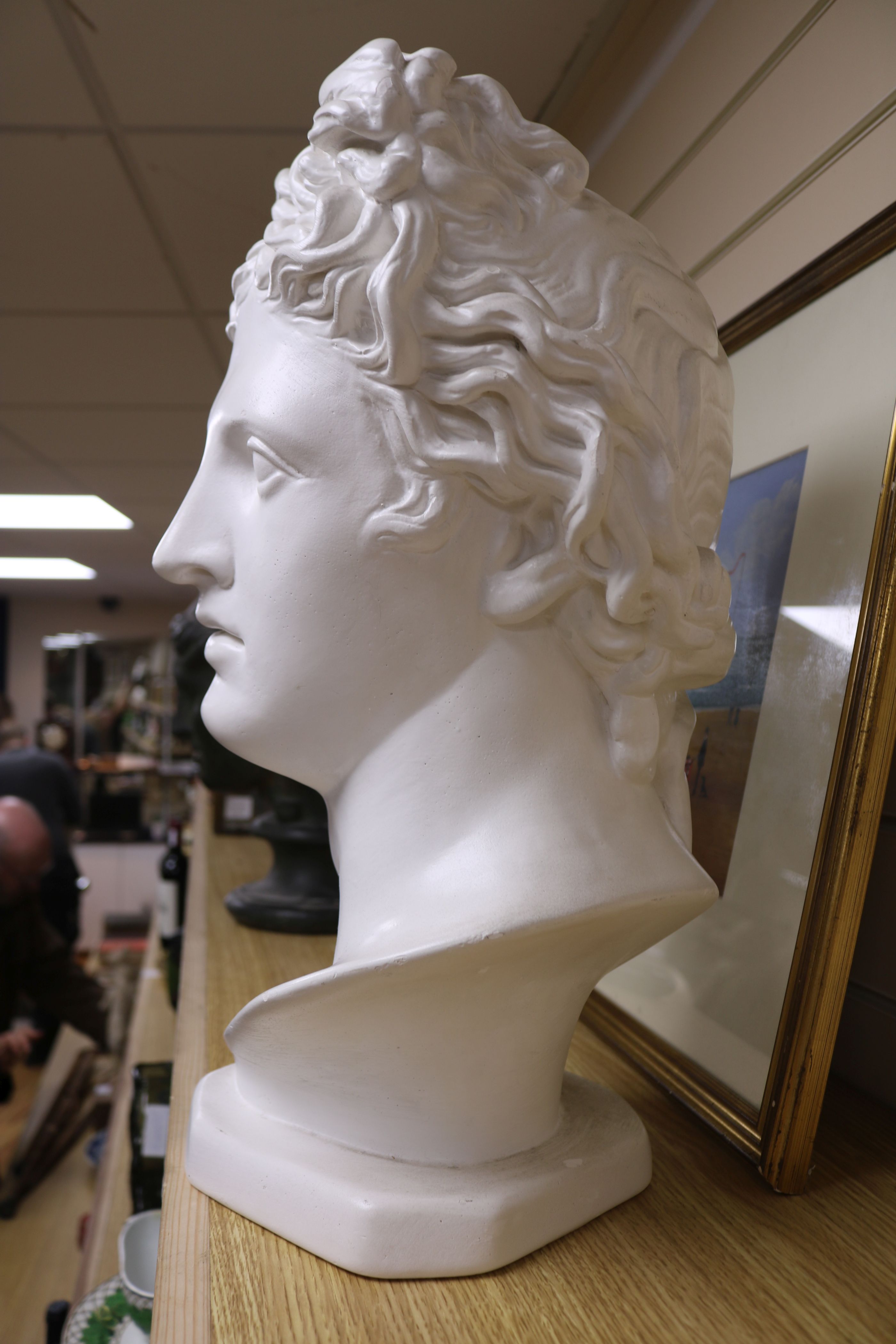 A plaster bust of Apollo - Bild 3 aus 5