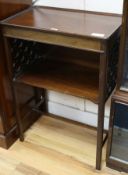 A pair of tray top bedside tables W.55cm
