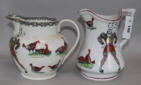 Two Victorian 'Jester' pottery jugs