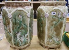 A pair of Victorian pottery garden seats