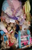 A collection of thirty six Sindy dolls and a large quantity of clothing and accessories