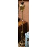 A Victorian brass standard lamp, H.155cm