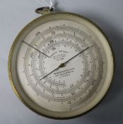 W.Watson. A brass aneroid barometer