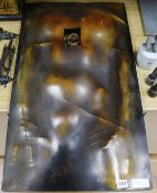 John Cotter, A bronzed resin Male torso, 30 x 17in.