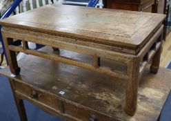 A Chinese hardwood rectangular occasional table W.94cm