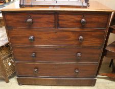 A Victorian mahogany straight front chest of drawers, W.106cm