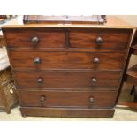 A Victorian mahogany straight front chest of drawers, W.106cm