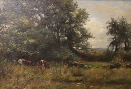Ben Fisheroil on canvasCattle in a fieldsigned15.5 x 23.5in.
