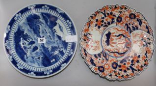 A Chinese export dish and an Imari dish