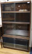 A four sectioned Minty bookcase, W.89cm