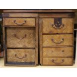 A Japanese parquetry table cabinet