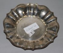 A William IV silver bowl/dish, with wavy rim, Robinson, Edkins & Aston, Birmingham, 1837, 18.9cm,