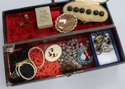 Two Victorian gold rings and one other ring, mixed gold and silver jewellery.