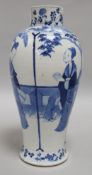 A 19th century Chinese blue and white vase