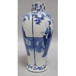 A 19th century Chinese blue and white vase