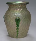A Art Nouveau iridescent glass vase